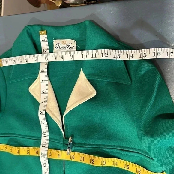 Vintage Butte Knot Toggle Jacket Green White Medium - Picture 13 of 14